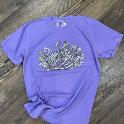 Saddle Rags Violet Spooking Zebra Tee