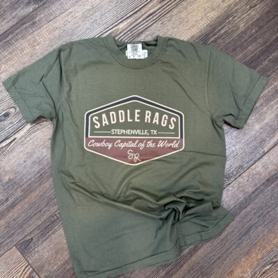 Saddle Rags Sage Feed Store Logo Tee