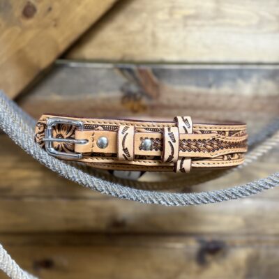 Challenger Floral Tooled Ranger Belt