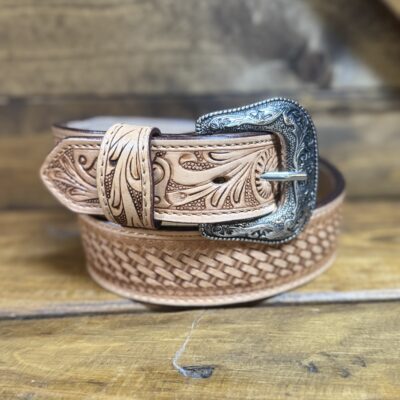 Challenger 1 3/4" Tooled Leather Belt