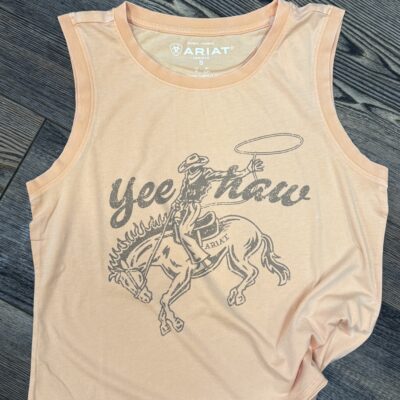 Womens Ariat Wild Roper Tank-Orange
