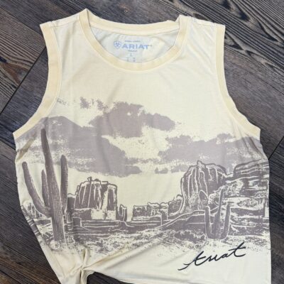 Womens Ariat Desert Vista Tank-Cornhusk