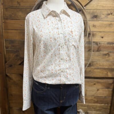 Womens Ariat L/S Kirby Pro Button Down-Cornhusk Floral