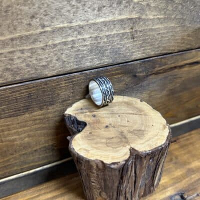 Stamped Sterling Silver Wide Band Ring