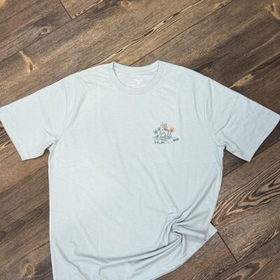 Mens Huk Sun Draft S/S Tee-Heron Blue