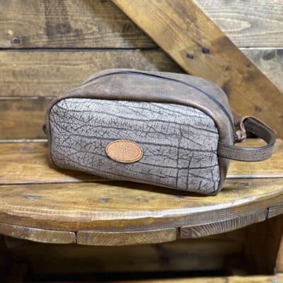 Double J Saddlery Leather Shaving Kit-Chocolate Cape Bison