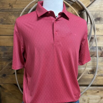 Mens Ariat 360 Airflow S/S Polo-Scarlet