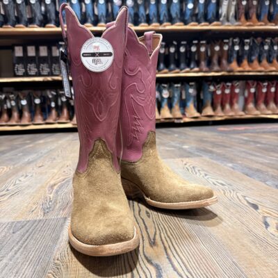 Black Jack Women's LM Ranch Hand Rough-Out & Pink Boot
