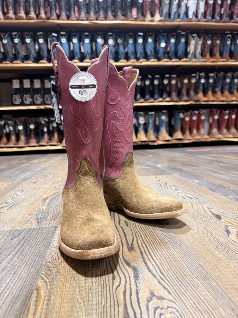 Black Jack Women's LM Ranch Hand Rough-Out & Pink Boot - Saddle Rags