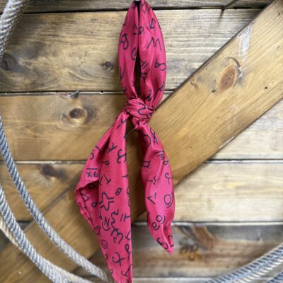 Red/Black Brand Cowboy Wild Rag 20"