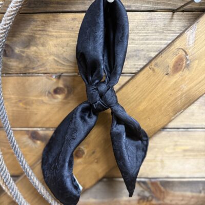 Black Jacquard Cowboy Wild Rag 20"