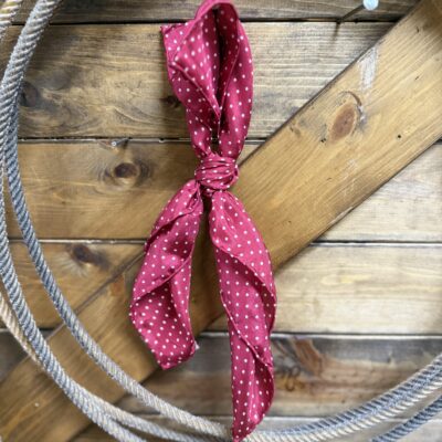 Red/White Polka Dot Cowboy Wild Rag 20"