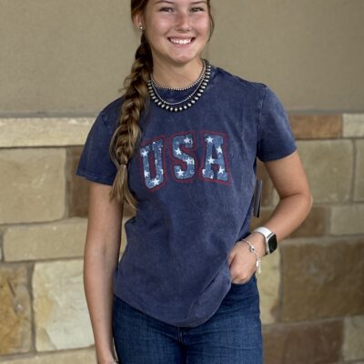 Womens Flag & Anthem 250th Anniversary USA Tee