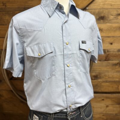 Mens Wrangler ATG S/S Drover-Cerulean Blue