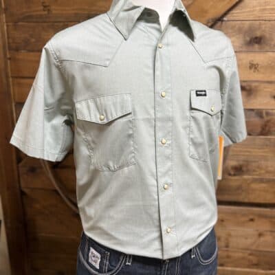 Mens Wrangler ATG S/S Drover-Iceberg Green