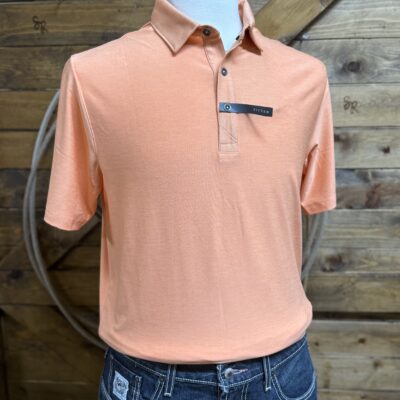 Mens Ariat Fitted S/S Charger 2.0 Polo-Cantaloupe