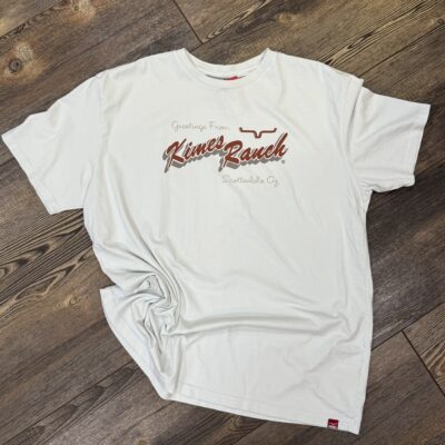 Kimes Ranch Lucky B Greetings Tee-Stale Grey