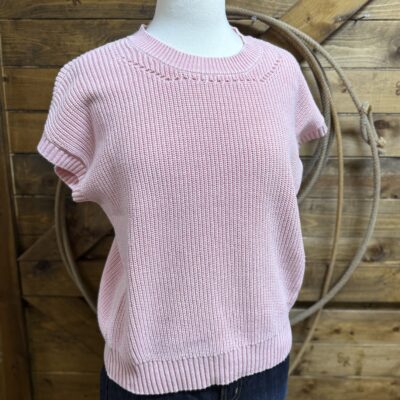 Womens Flag & Anthem Elwood Drop Stitch Sweater-Pink