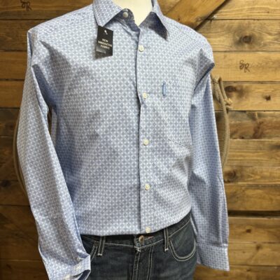 Mens Ariat Classic L/S Button Down-Blissful Blue