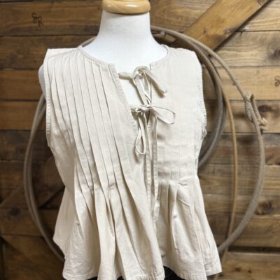 Womens Ee:some Pleated Tank-Bone