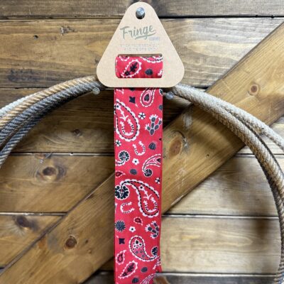 Fringe Scarves Paisley Twilly-Red