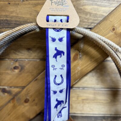 Fringe Scarves Collegiate Twilly-Purple