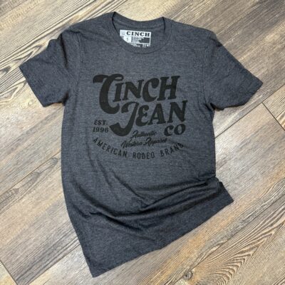 Mens Cinch Jean Co. S/S Tee-Charcoal