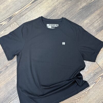 Mens Cinch S/S Embroidered Tee-Black