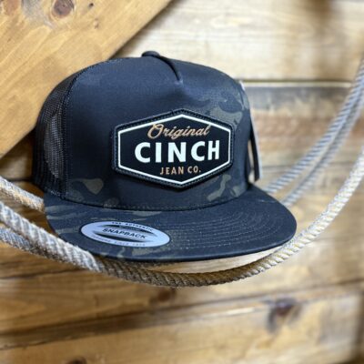 Cinch Jeans Co. Flexfit Trucker Cap 5PNL-Black Camo