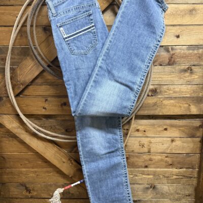 Mens Cinch White Label Performance Denim-Light Stone Wash