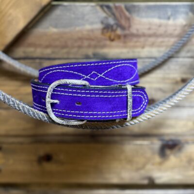 Double J Saddlery Purple Gunslinger Roughout Belt