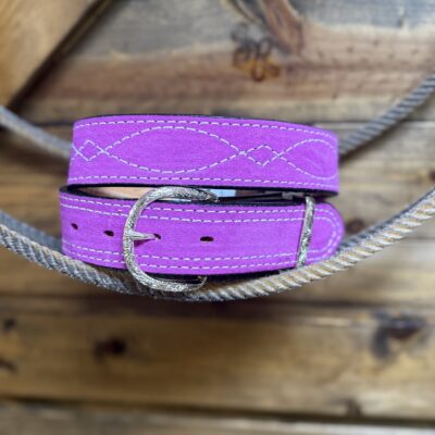 Double J Saddlery Hot Pink Gunslinger Roughout Belt