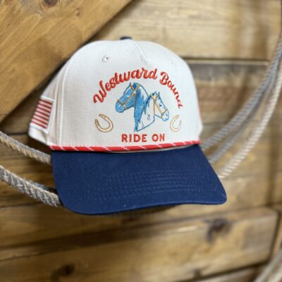 Raised By Coyotes Westward Bound Cap-Blush/Red/Blue
