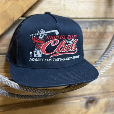 Cactus Alley Hat Co. Wicked Swing Trucker Cap-Black/Red