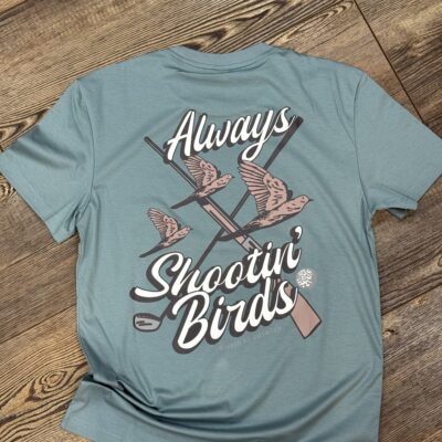 Mens Raised By Coyotes S/S Tee-Always Shooting Birds