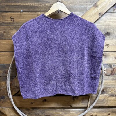 Womens Ee:some Cap Sleeve Crop Top-Purple