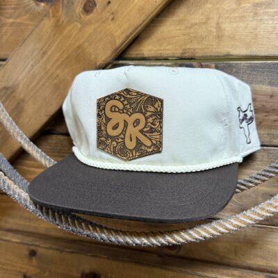 Saddle Rags Floral Embossed SR Patch Cap- Tan/Choc