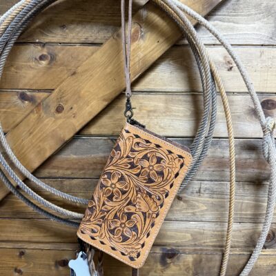 American Darling Floral Tooled Clutch/Crossbody Organizer