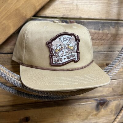 Two Dove Pancho Palomas Cap-Tan W/Rope