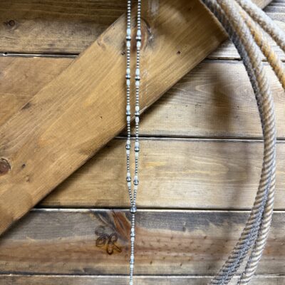 Navajo Pearl Lariat W/Fresh Water Pearls- 3-10MM Alt Graduated