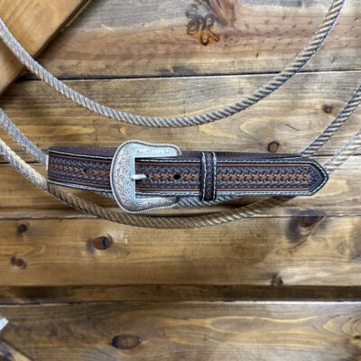 Kids Leather Concho Belt-Brown