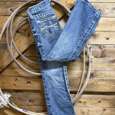 Boys Ariat B4 Relaxed Boot Cut Jean-Durango Dark Denim