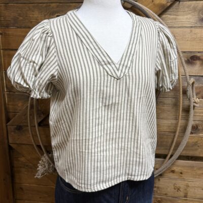 Womens Ariat Kentucky Top-Ivy Green Stripe