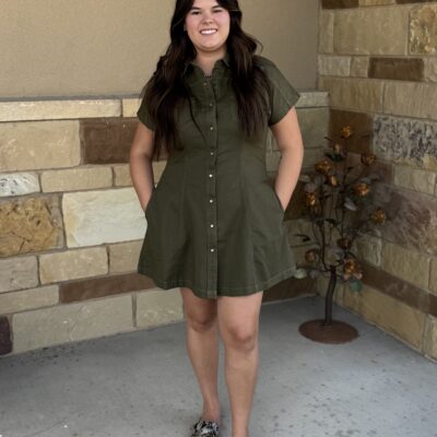 Womens Ariat Cody S/S Dress-Ivy Green