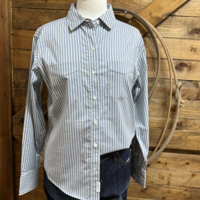 Womens Ariat Everything L/S Button Down Shirt-Glacier Stripe