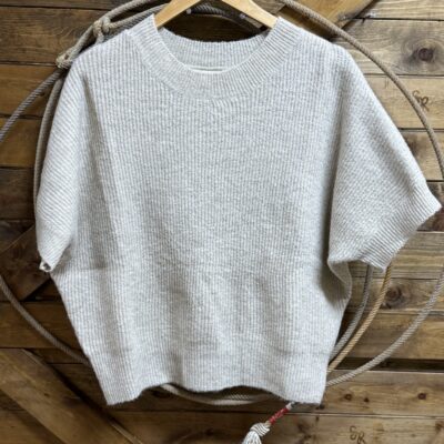Womens Ee:some S/S Sweater Top-Sand