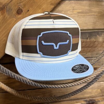 Kimes Ranch Nic Cap-Brown/Blue Stripe