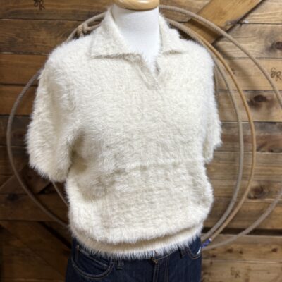 Womens Dylan Francis S/S Polo-Natural White
