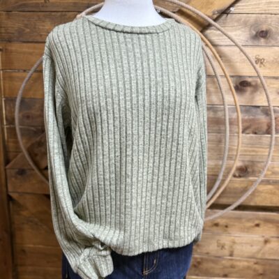 Womens Dylan Emma L/S Top-Olive