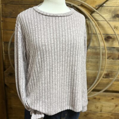 Womens Dylan Emma L/S Top-Light Pink